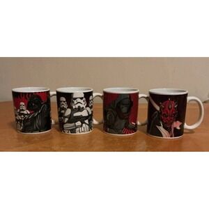 Star Wars Galerie Pop Art Coffee Mugs Lot Of 4 Vader, Maul, Kylo, Trooper 3.75"